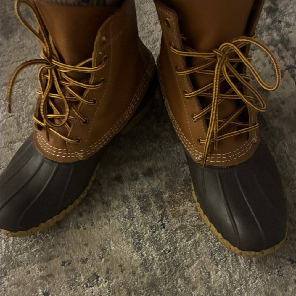 Two-Tone Lace-Up Duck Boots LL Bean Duck boots